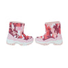 Pink Camouflage Waterproof Winter Snow Boots With Metal Cleats For Minus Degree Icy Terrains