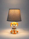 Brown ceramic Dog side Bed Table Lamp, Kids Room Decor