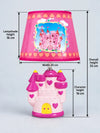 Pink Princess ceramic Castle side Bed Table Lamp, Kids Room Decor