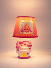 Pink Princess ceramic Castle side Bed Table Lamp, Kids Room Decor