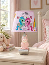 Pink ceramic Rocking Unicorn side Bed Table Lamp, Kids Room Decor