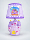 Purple Princess ceramic Castle side Bed Table Lamp, Kids Room Decor