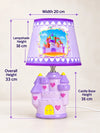 Purple Princess ceramic Castle side Bed Table Lamp, Kids Room Decor