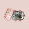 3 Sections Peach Fairy Stainless Steel Lunch Box