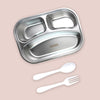 3 Sections Peach Fairy Stainless Steel Lunch Box