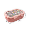 3 Sections Peach Fairy Stainless Steel Lunch Box