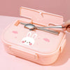 Big Size Clouds Bunny Stainless Steel Lunch Box With Lunch Bag & Free Dip Box
