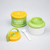 Green Happy Bites Double Decker Stainless Steel Lunch Box