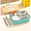 Orange Travel Theme Stainless Steel Lunch Box