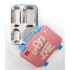 Pink Travel Theme Stainless Steel Lunch Box