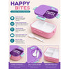 Purple Window Color-block, Happy Bites Bento Lunch Box