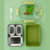 Rock Dino Green Big Size Stainless Steel Lunch Box
