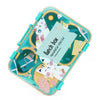 Teal & Mustard Meow Compact Lunch Box