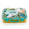 Teal & Mustard Meow Compact Lunch Box