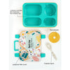 Teal & Mustard Meow Compact Lunch Box