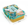Teal & Mustard Meow Compact Lunch Box