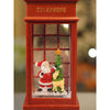 London Booth Santa With Tree & Deer | Musical Glitter Water Light Christmas Lantern