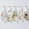 5 Pcs Woodland Theme Super Soft Breathable Pure Muslin Cotton Napkins Set