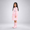 Pink Rabbit 3D Paw Knee Length Raincoat for Kids
