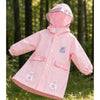 Pink Rabbit 3D Paw Knee Length Raincoat for Kids
