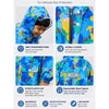 Blue Color Pop Car Print Knee-Length Raincoat for Kids