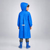 Blue Gingham Checks Knee-Length Raincoat for Kids & Teens