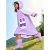 Bunny Pocket Knee-Length Raincoat for Kids