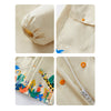 Cream Animal Print Knee Length Raincoat for Kids & Teens