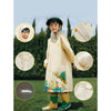 Cream Animal Print Knee Length Raincoat for Kids & Teens