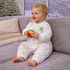 Green Smiley Dino Full Sleeves Jumpsuit Hoodie Romper