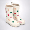 Ms. Swiss Dots , Flexible Rubber Rain Gumboots for Toddlers and Kids
