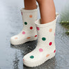 Ms. Swiss Dots , Flexible Rubber Rain Gumboots for Toddlers and Kids