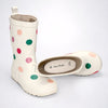 Ms. Swiss Dots , Flexible Rubber Rain Gumboots for Toddlers and Kids