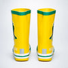 Mr. Yelosaur Stripe , Flexible Rubber Rain Gumboots for Toddlers and Kids