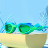 Fluoroscent Green & Blue Fishtail Designed Frame Anti Fog UV Protection Leakproof Design Swim Goggles | 3yrs - 8yrs