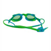Fluoroscent Green & Blue Fishtail Designed Frame Anti Fog UV Protection Leakproof Design Swim Goggles | 3yrs - 8yrs