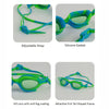 Fluoroscent Green & Blue Fishtail Designed Frame Anti Fog UV Protection Leakproof Design Swim Goggles | 3yrs - 8yrs