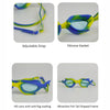 Yellow & Blue Fishtail Designed Frame Anti Fog UV Protection Leakproof Design Swim Goggles | 3yrs - 8yrs