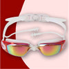 Shiny Pink Eyelid Style Anti Fog UV Protection Leakproof Design Swim Goggles