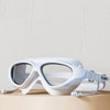 White With Light Blue Clip Style Anti Fog UV Protection Leakproof Design Swim Goggles