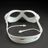 White With Light Blue Clip Style Anti Fog UV Protection Leakproof Design Swim Goggles