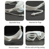 White With Light Blue Clip Style Anti Fog UV Protection Leakproof Design Swim Goggles