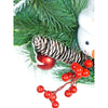 Double Bow Snowman Face Artificial Christmas Wreath | 16 Inches