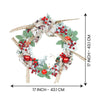 White Bushy Christmas Wreath With Snowman Berries & Jute Accents | 17 Inches