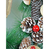 Mushroom Buds & Bushy Frosty Pinecone Artificial Christmas Wreath | 19 Inches