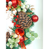 Dark Green Wooden Pinecone Bells & Heavy Fillers Artificial Christmas Wreath | 21 Inches