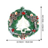 Bushy Frosty MDF Tree With Pinecones Berries & Mushroom Buds Christmas Wreath | 22 Inches