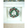 Bushy Frosty MDF Tree With Pinecones Berries & Mushroom Buds Christmas Wreath | 22 Inches