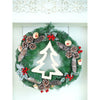 Bushy Frosty MDF Tree With Pinecones Berries & Mushroom Buds Christmas Wreath | 22 Inches
