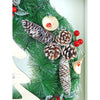 Bushy Frosty MDF Tree With Pinecones Berries & Mushroom Buds Christmas Wreath | 22 Inches
